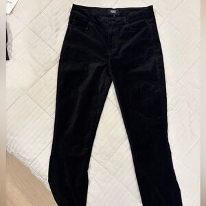 PAIGE Women's Classic Black Velvet Pants